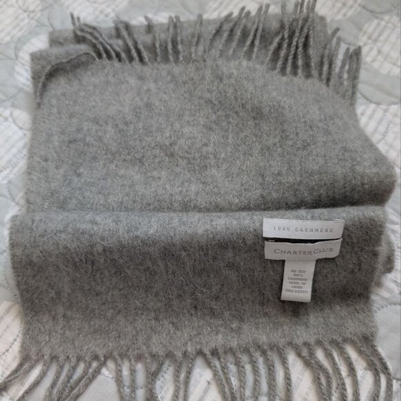 Charter Club 100% cashmere Scarf Women - Picture 9 of 9